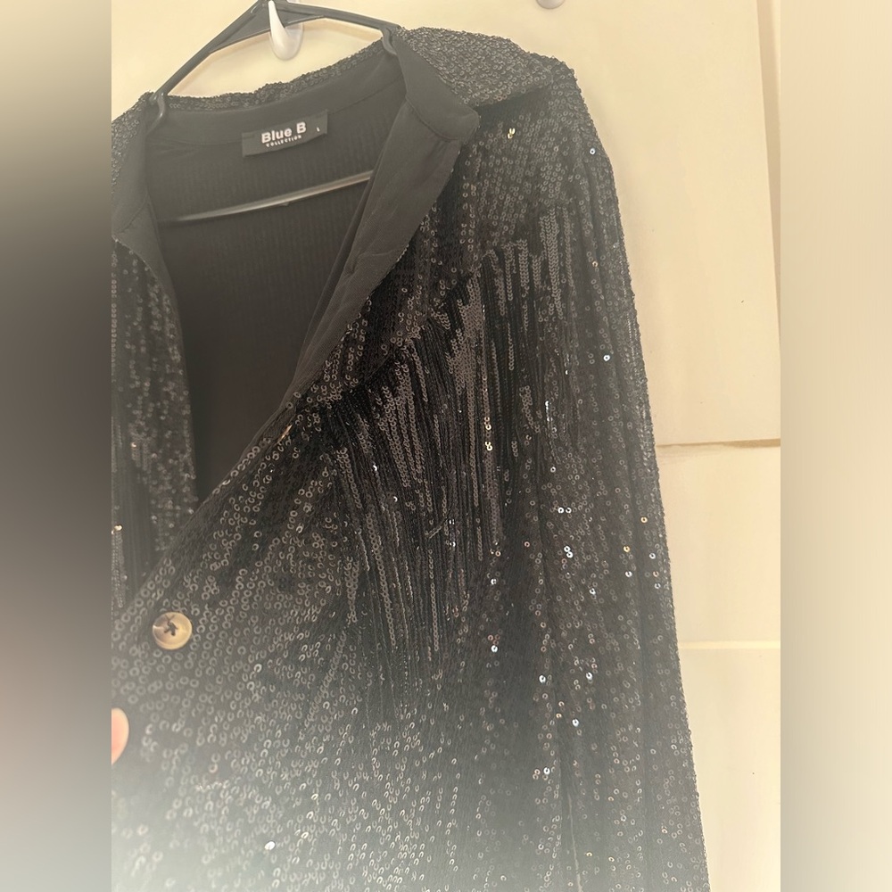 Blue B black sequined fringe jacket - Picture 4 of 6